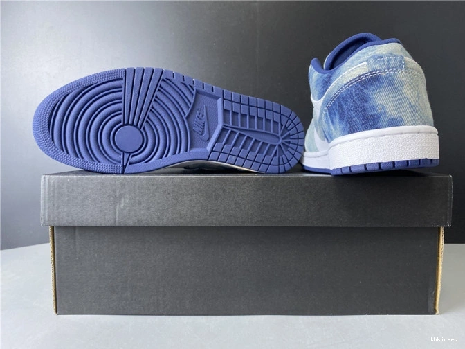 Cheap TBK Denim Jordan Air 1 Low Washed CZ8455-100 0702